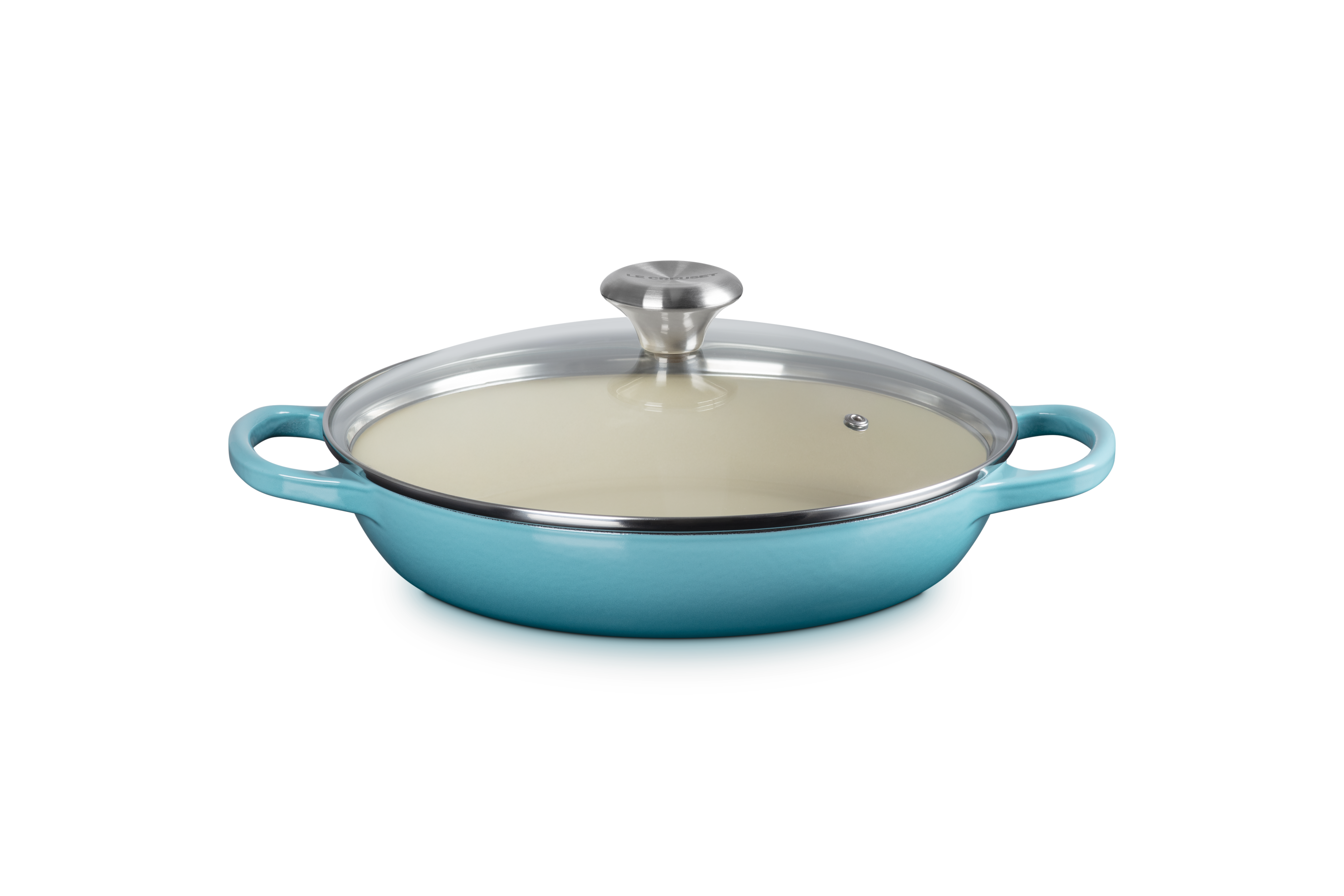 Cast Iron Signature 26cm Shallow Casserole with Glass Lid
