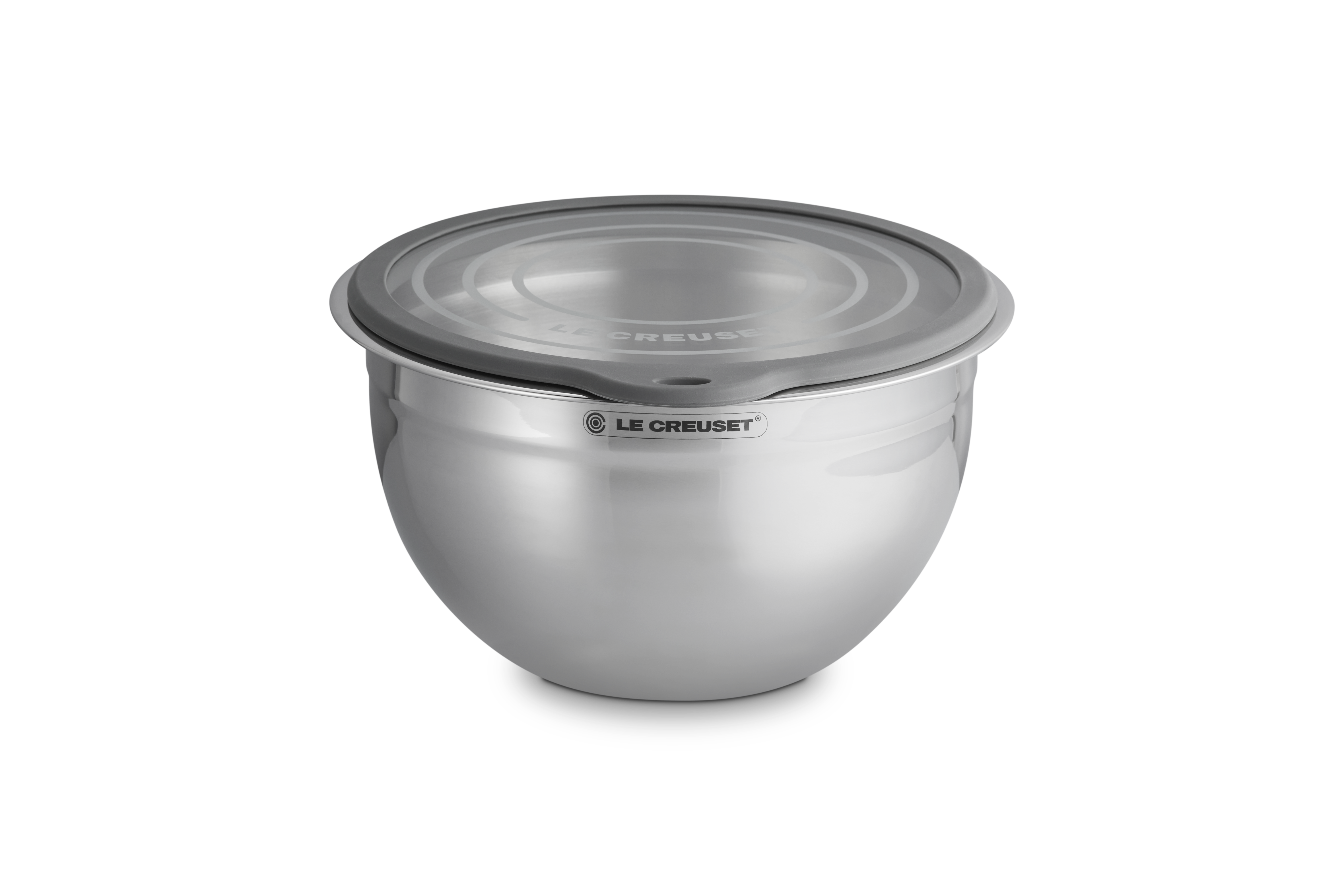 Stainless Steel Mixing Bowl with Glass Lid 27cm