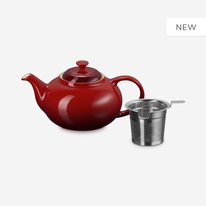 Stoneware Teapot with Stainless Steel Infuser 1.3L
