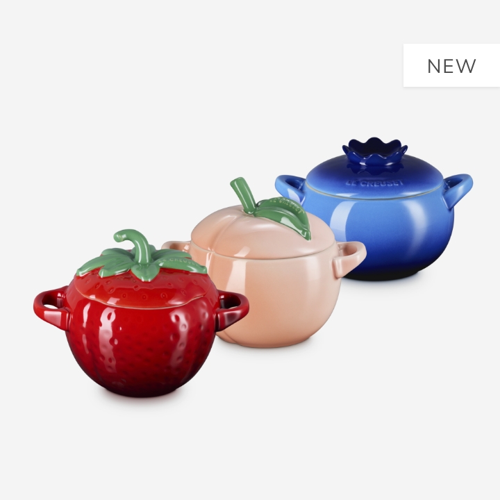 Stoneware Fruit Mini Cocottes 