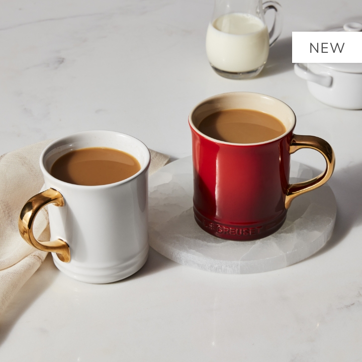 Stoneware Seattle Mug with Gold Handle 400ml