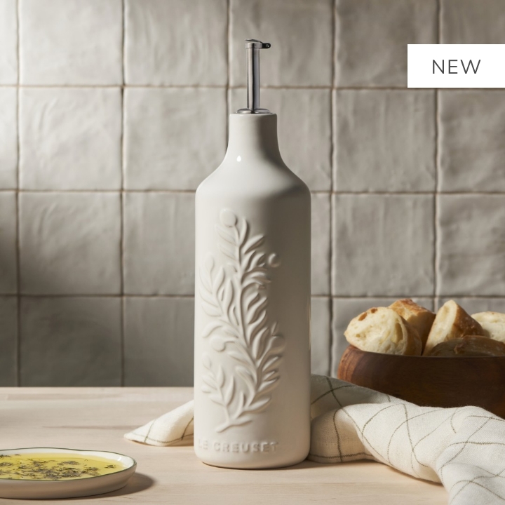 Stoneware Olive Branch Oil Cruet