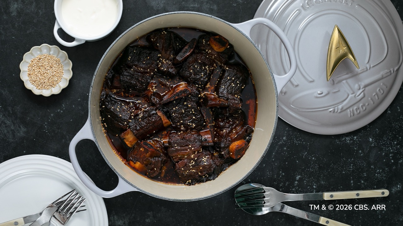 Slow braised short ribs with malted caraway and onion