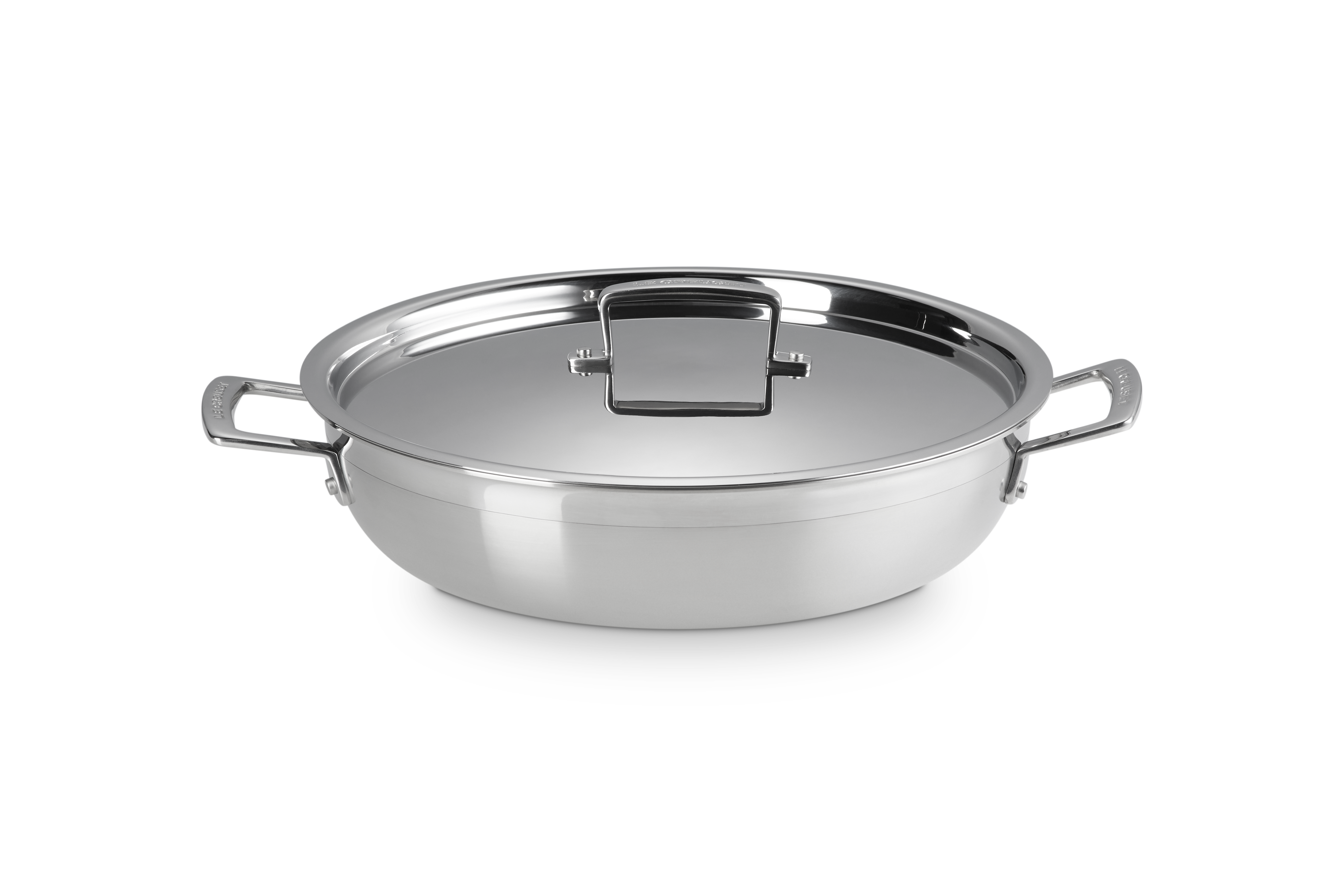 3-ply Stainless Steel Non-Stick Shallow Casserole with Lid 30cm