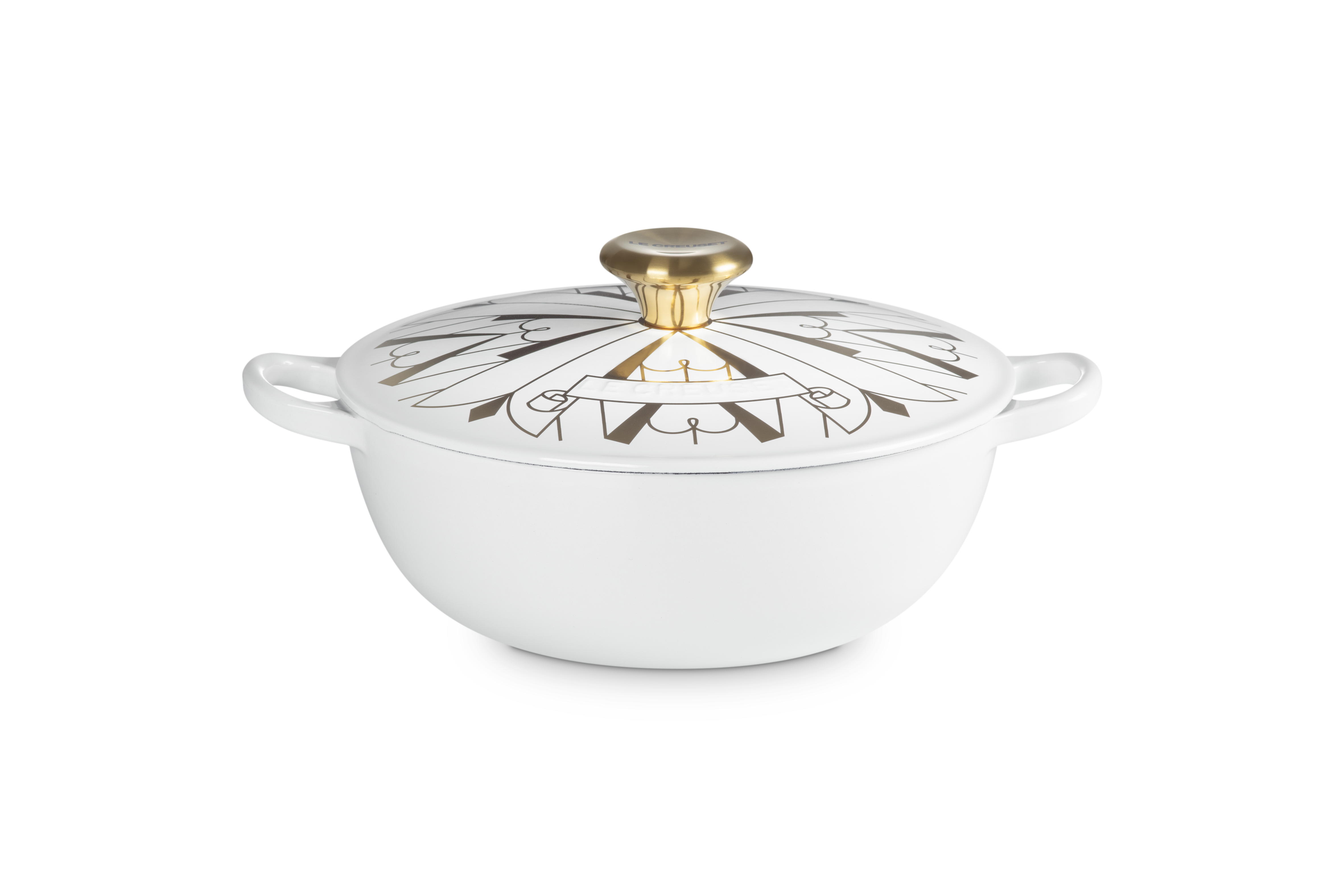 Cast Iron Art Deco Casserole