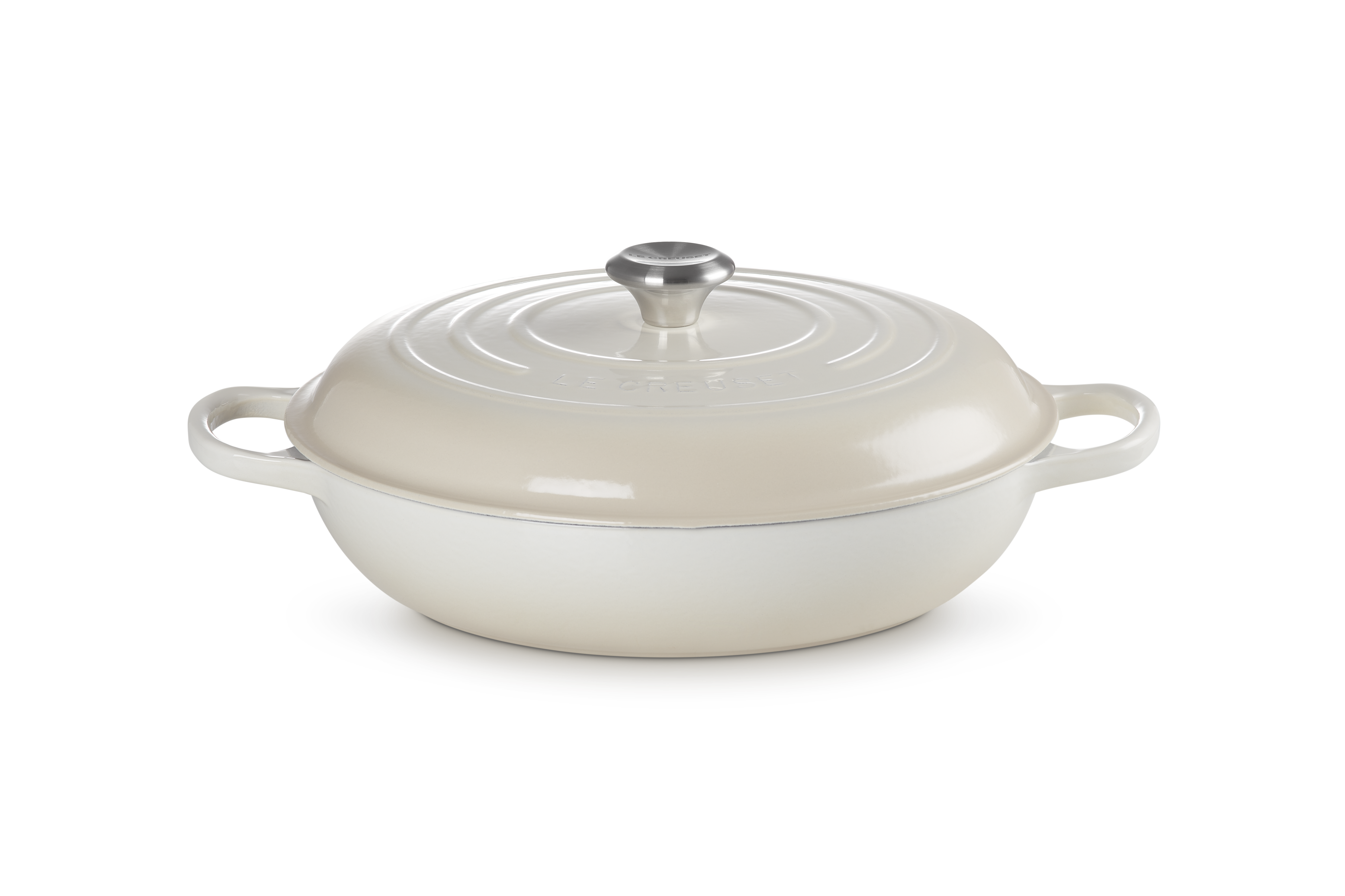 Cast Iron Signature Shallow Casserole 32cm Meringue