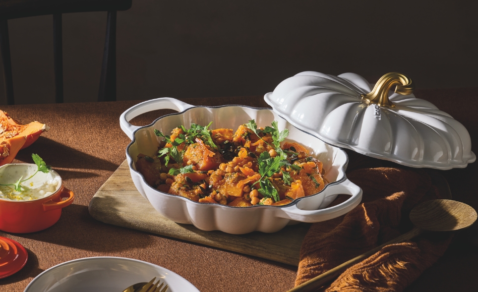 Braised Harissa Pumpkin with Garlic Yoghurt Sauce