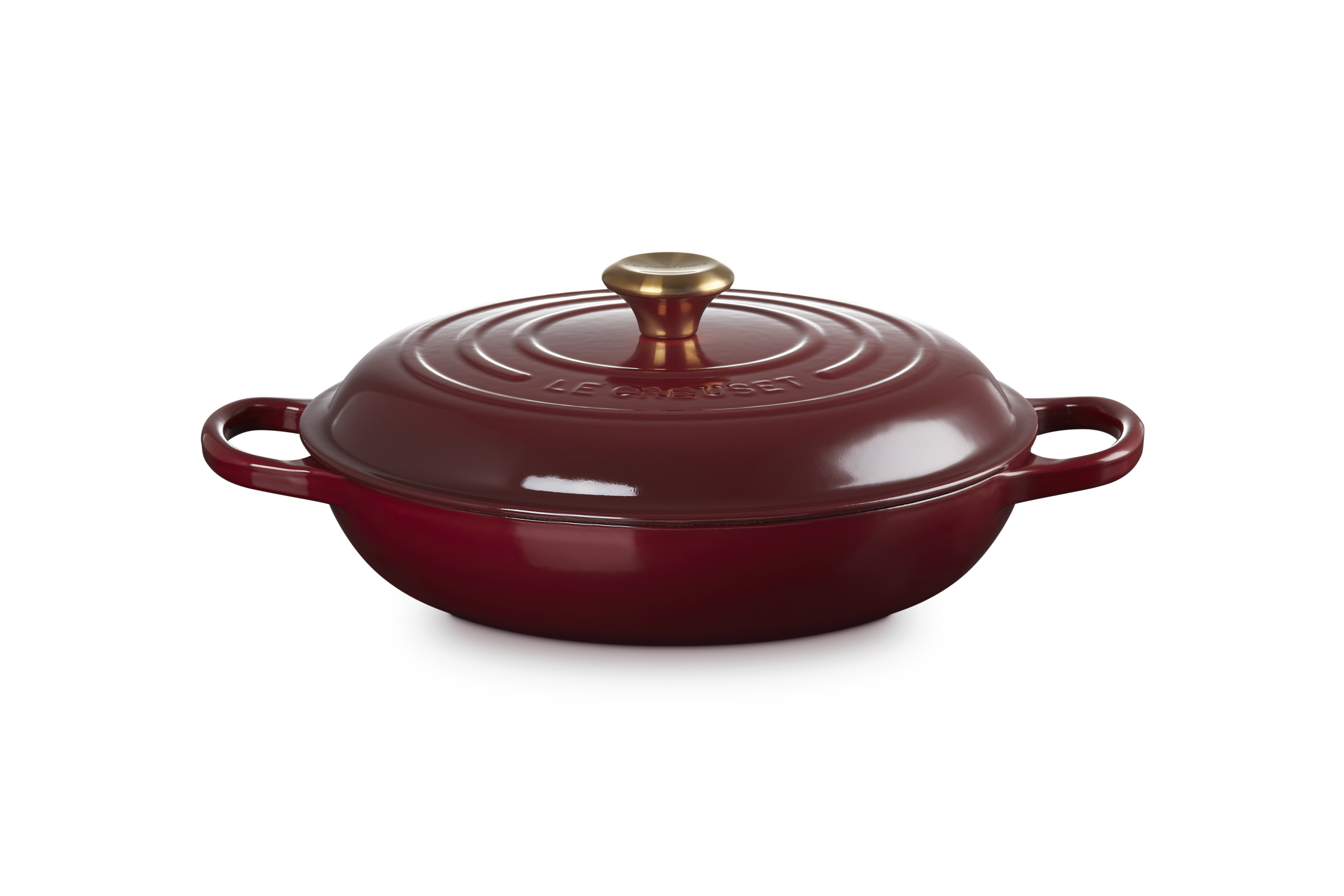 Cast Iron Signature 30cm Shallow Casserole Garnet