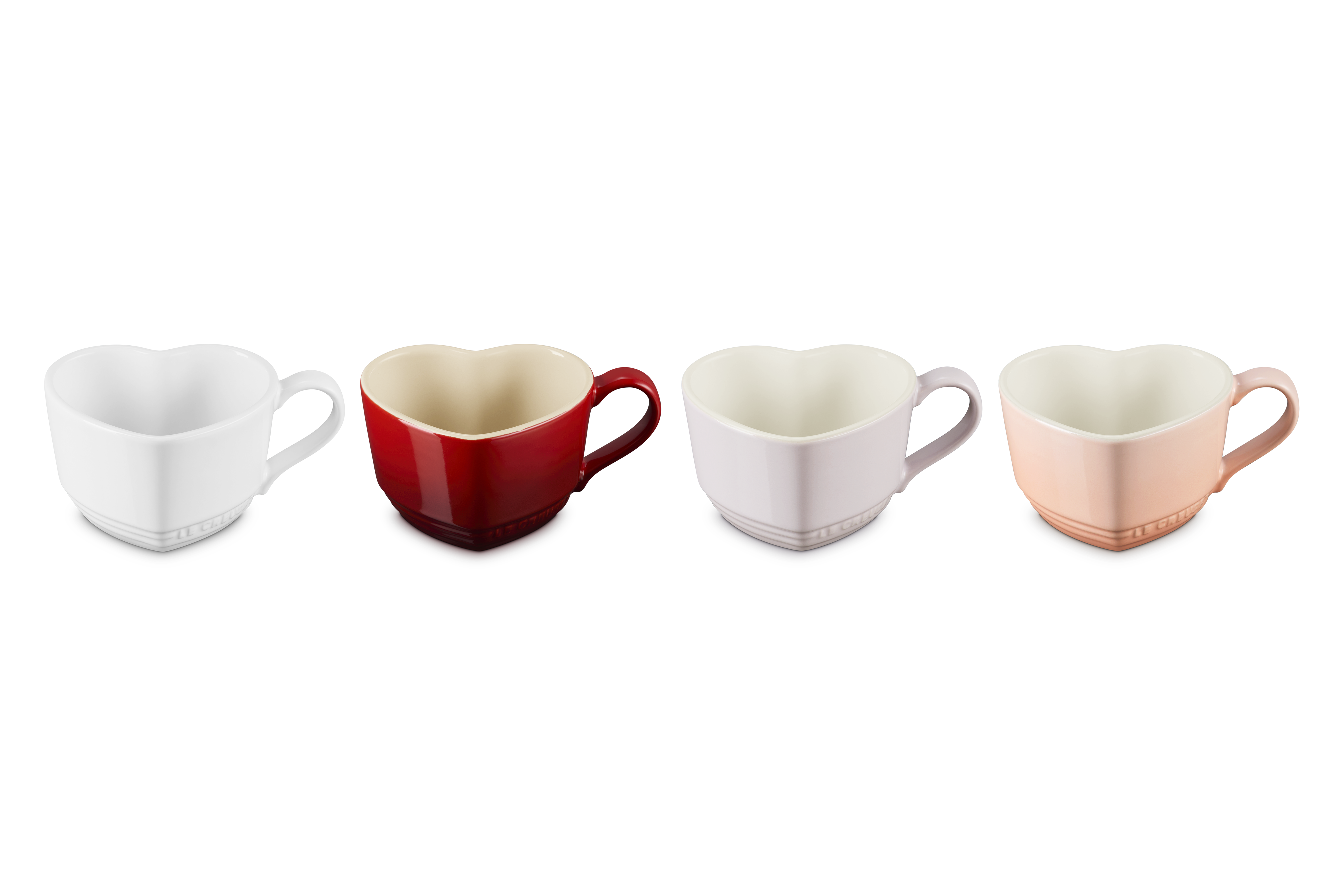 Set of 4 Heart Mugs