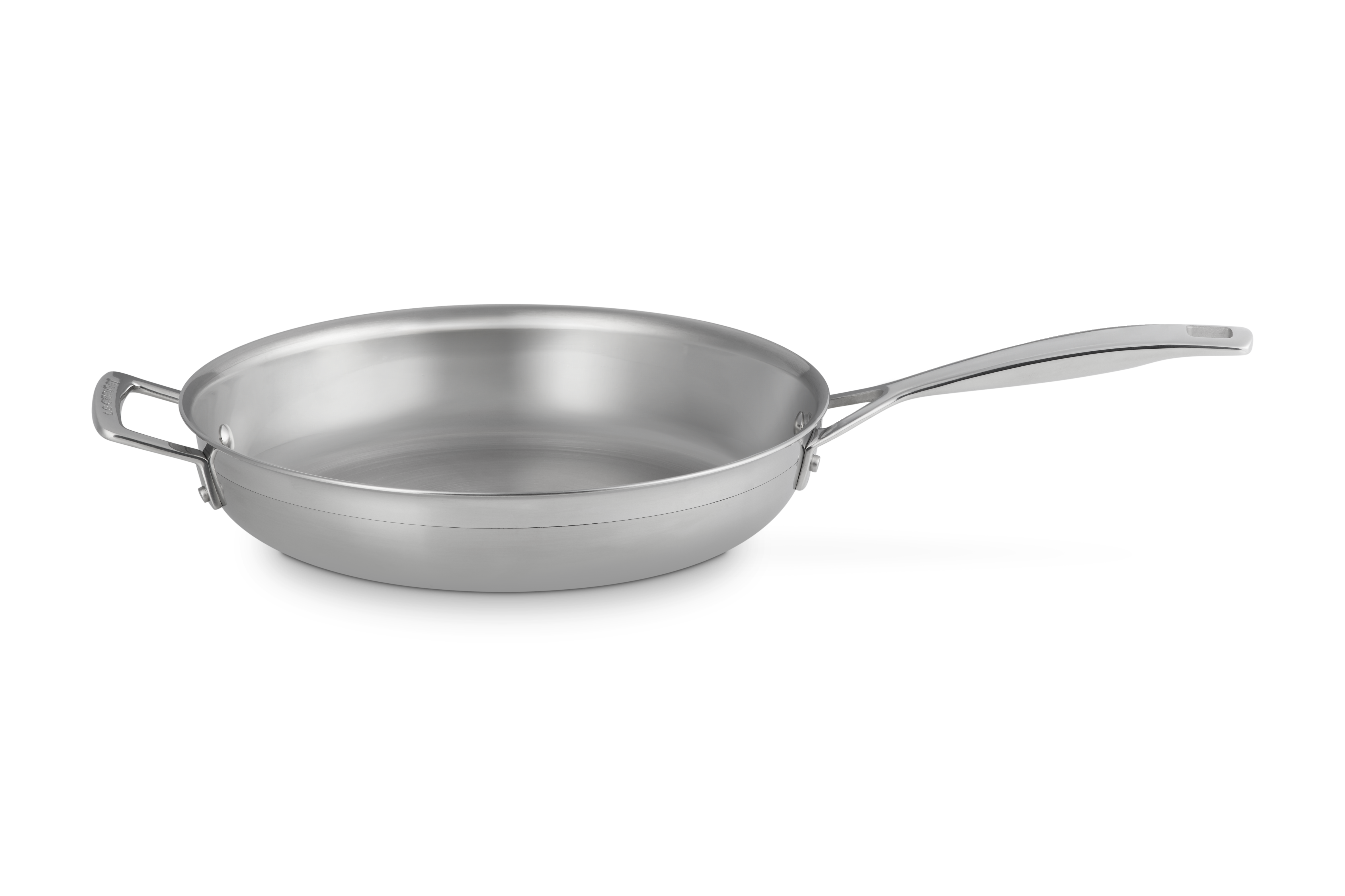 3-ply Stainless Steel Uncoated Frying Pan with Helper Handle 28cm