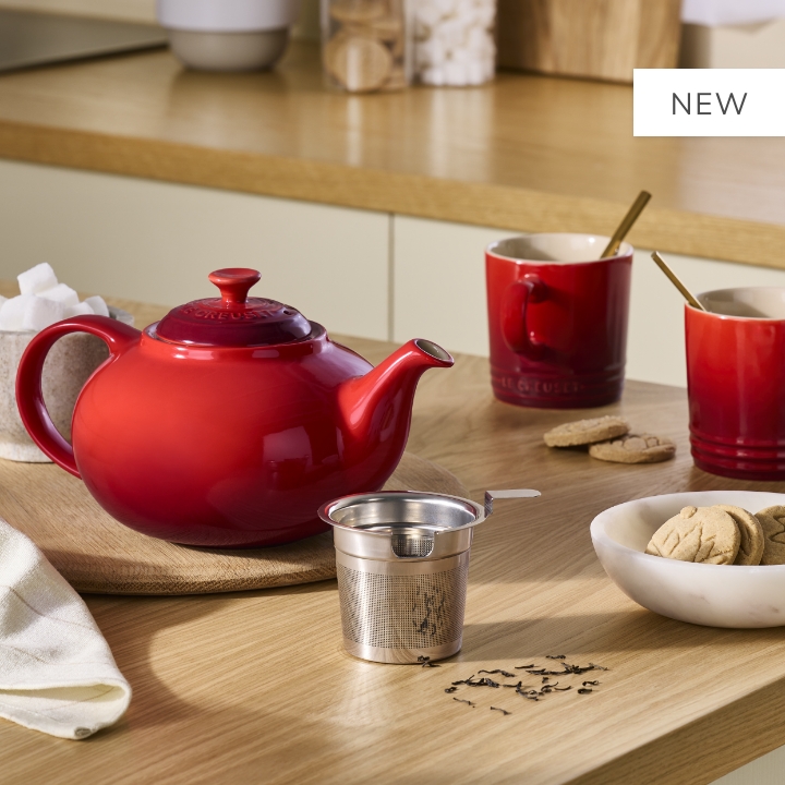 Stoneware Teapot with Stainless Steel Infuser 1.3L