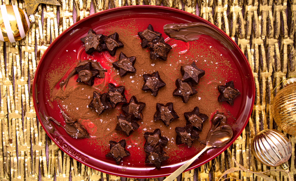 Triple Chocolate Shortbread Stars