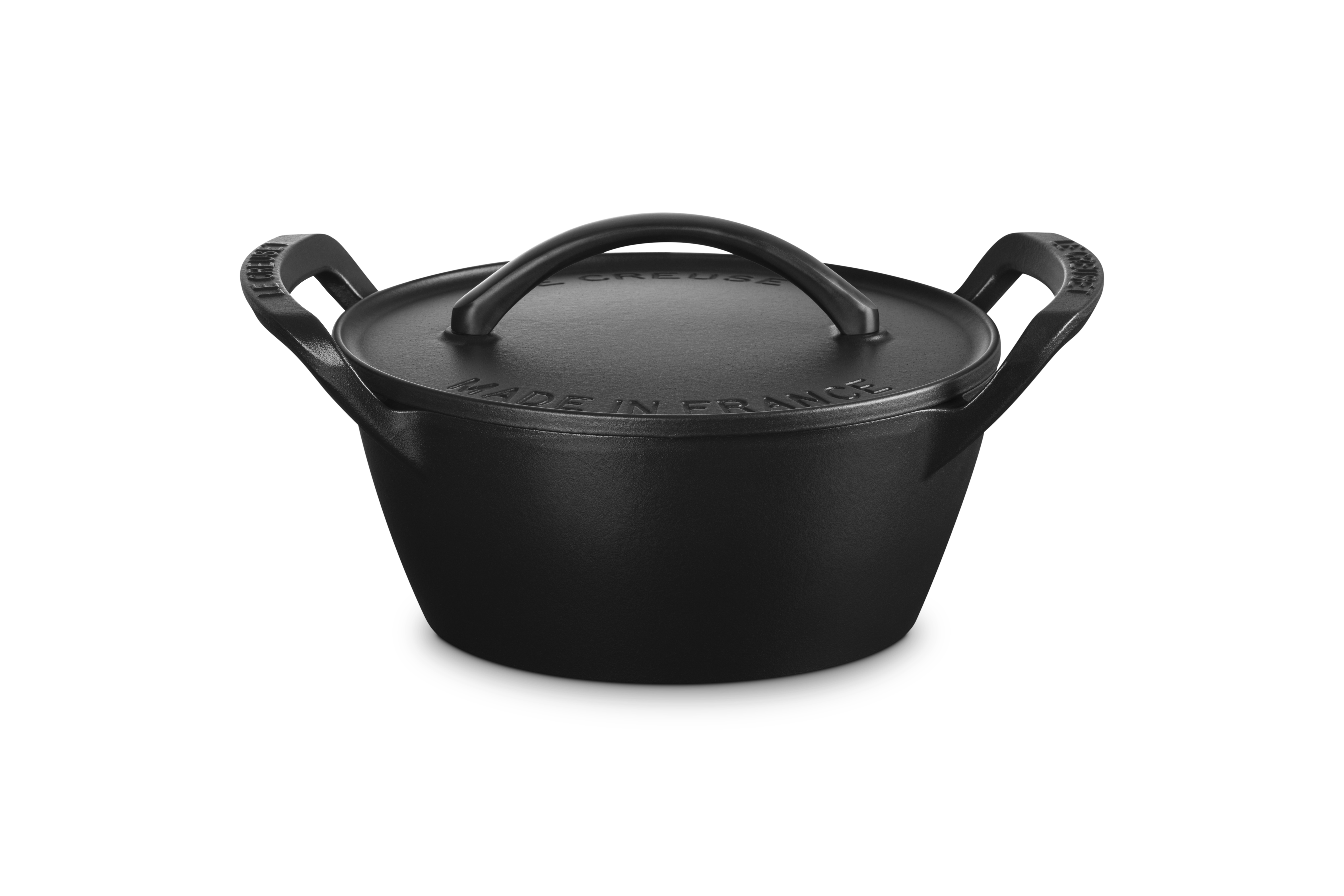 Cast Iron Classic Alpine Outdoor Round Cocotte 25cm Matte Black