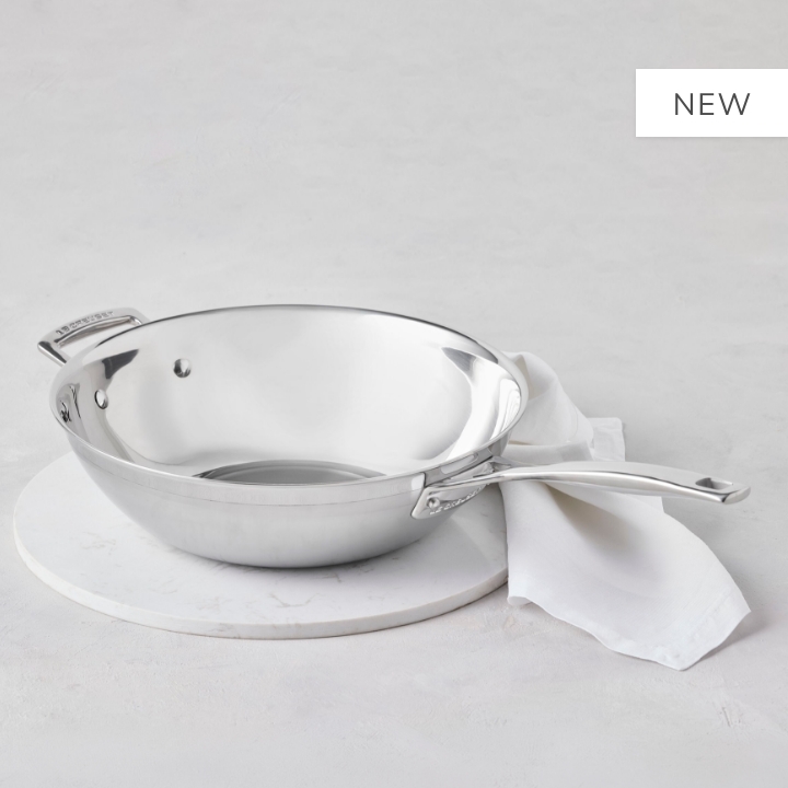 3-Ply Stainless Steel Uncoated Stir-Fry Wok